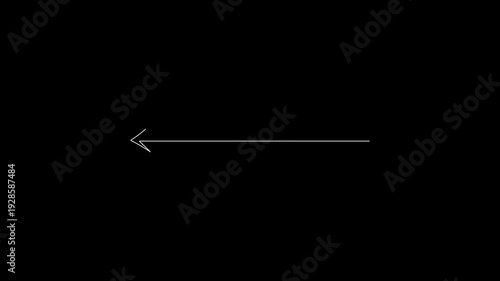Thin Line Left Arrow Animation Minimal Title Element