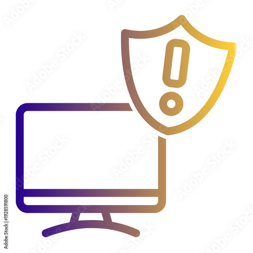 Potential for loss, damage, or destruction of assets due to a threat (Outline Gradient Style)