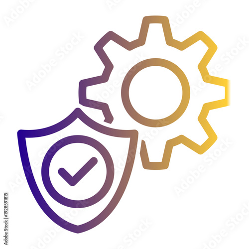 Integrated framework of hardware and software protecting assets from threats (Outline Gradient Style)