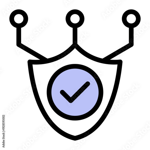 Policies and practices preventing unauthorized access to computer networks and resources (Outline Color Lineal Style)