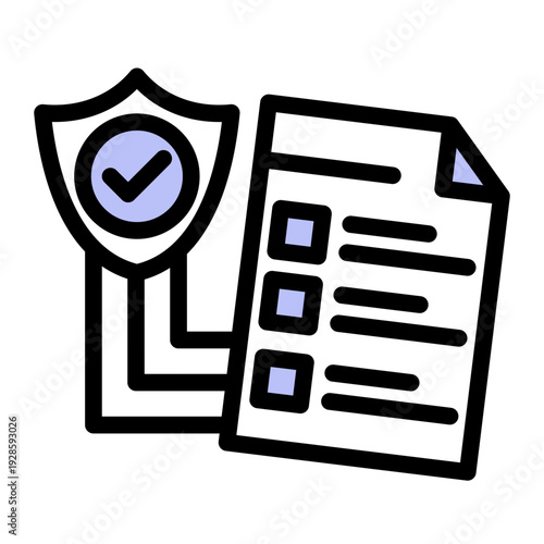 Protective measures ensuring confidentiality, integrity, and availability of digital information (Outline Color Lineal Style)