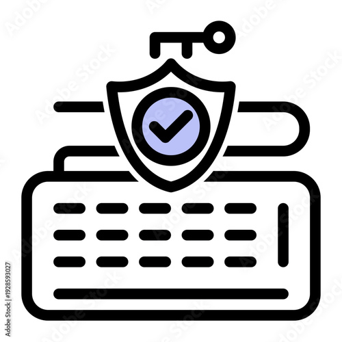 Software designed to detect and block programs that record keystrokes (Outline Color Lineal Style)