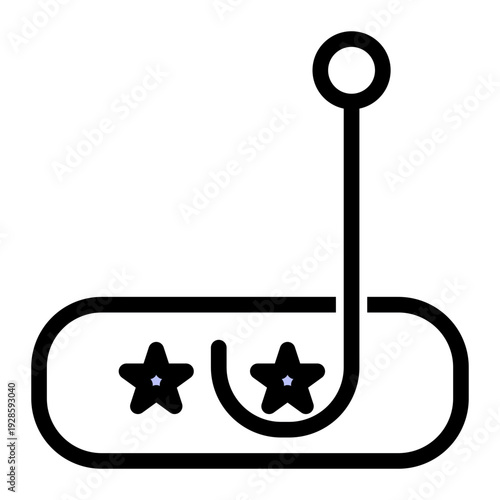 Fraudulent attempt to obtain sensitive information by disguising as a trustworthy entity (Outline Color Lineal Style)