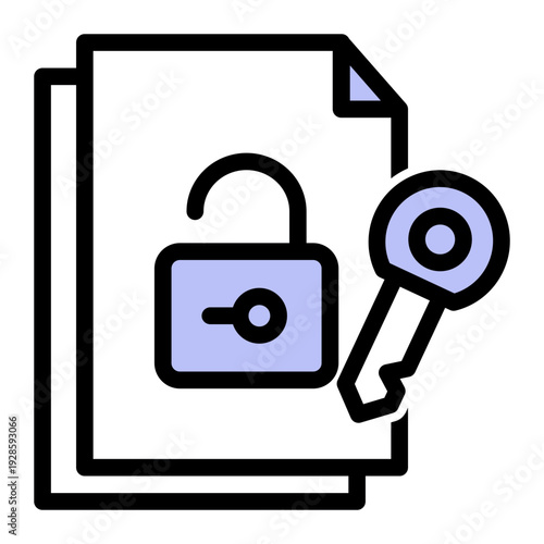 Process of encoding information to prevent unauthorized access, ensuring confidentiality (Outline Color Lineal Style)