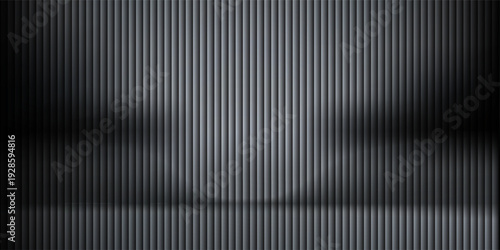 Professional Dark Gray Studio Background with Spotlight and Horizon Line. vector illustration