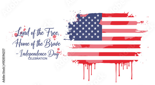 American flag Independence Day design