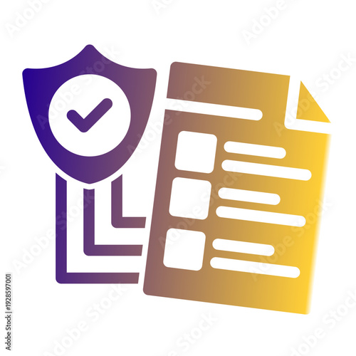Protective measures ensuring confidentiality, integrity, and availability of digital information (Solid Gradient Style)