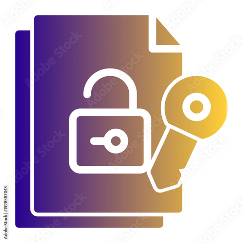 Process of encoding information to prevent unauthorized access, ensuring confidentiality (Solid Gradient Style)