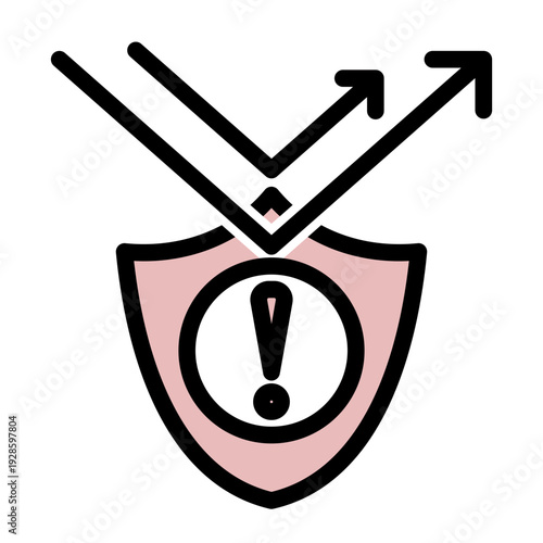 Action or device reducing vulnerability to a threat in a security system (Solid Color Lineal Style)