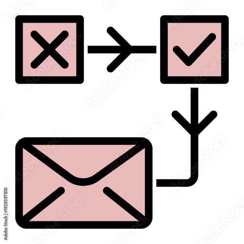 Forging sender identity on emails, SMS, or other communication channels (Solid Color Lineal Style)