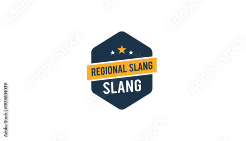 Regional slang terms logo design with stars
