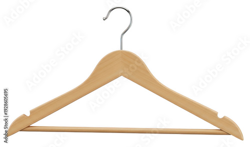 Classic wooden clothes hanger png metal hook png wardrobe organization png fashion retail png isolated png transparent background image