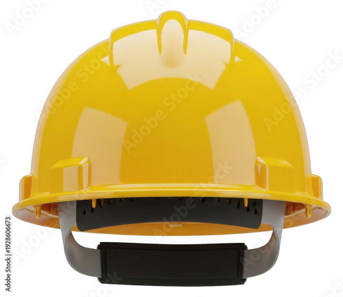 Classic yellow construction hard hat png adjustable harness png safety png protection png transparent background image