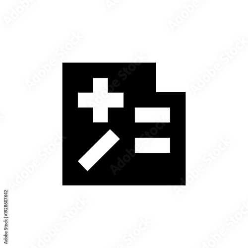 Business growth calculator symbol with bold upward financial trend Vector illustration