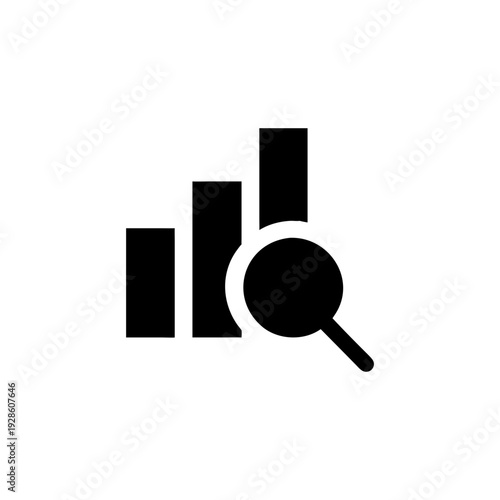 Data insight icon showing business intelligence and statistics Vector illustration