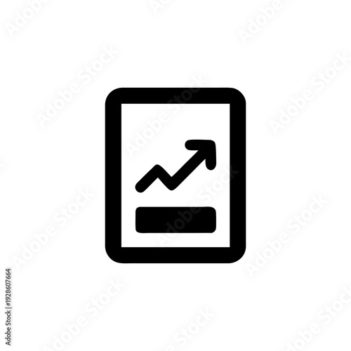 Finance report calculator with upward chart indicating revenue growth Vector illustration