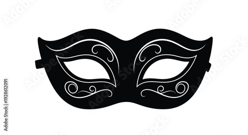 Elegant masquerade mask with intricate design and swirling details a beautiful silhouette