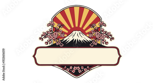 Floral Mount Fuji Emblem