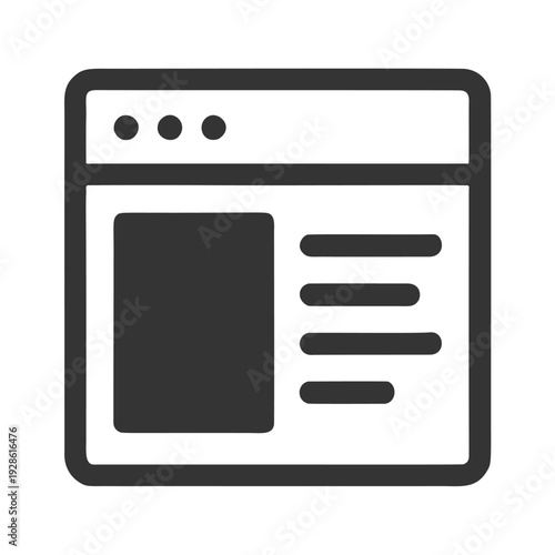 Web Article Layout Digital Interface Icon