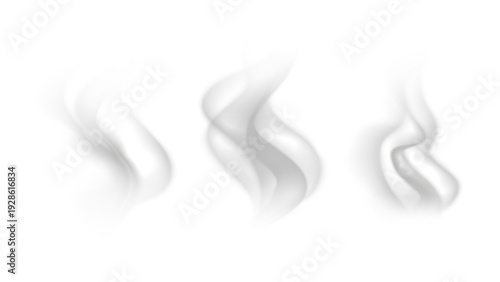 Realistic steam or smoke on hot tea, coffee, food. PNG Stock royalty free.	