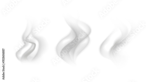 Realistic steam or smoke on hot tea, coffee, food. PNG Stock royalty free.	
