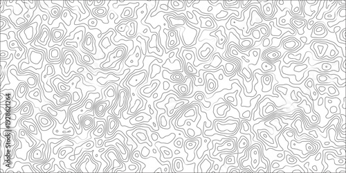 Topographic map contour lines pattern seamless background texture design element