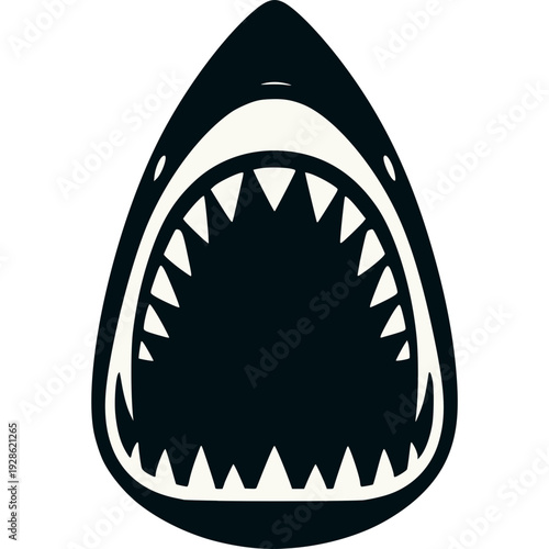 Shark Jaws Icon Vector