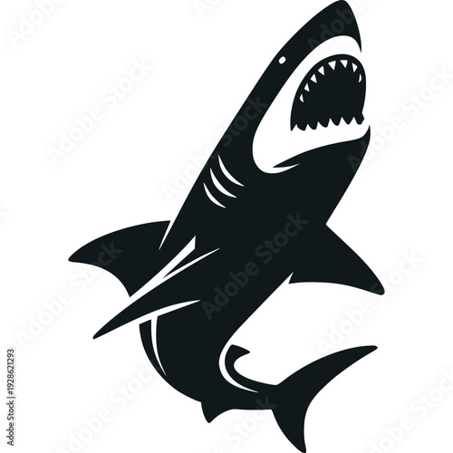Shark Jaws Icon Vector