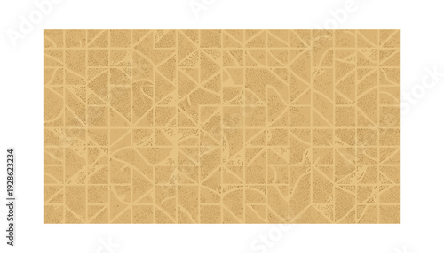 Geometric pattern with abstract shapes in warm beige tones