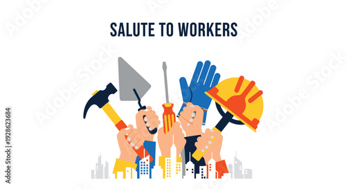 Worker tools icon set