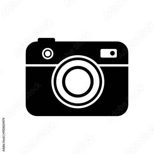Instagram camera outline simplified social media photo app icon Vector illustration