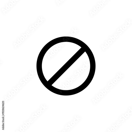 No entry prohibition symbol circle with slash restriction sign Vector illustration