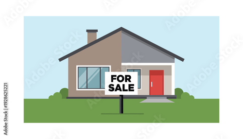 Charming house for sale with for sale sign in front yard