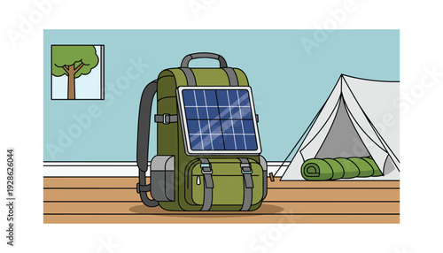 Eco friendly solar powered backpack for outdoor adventures