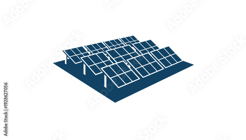 Solar panel array on a rooftop for renewable energy