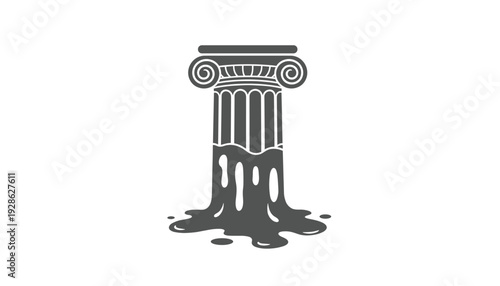 Melting classical column with dark liquid