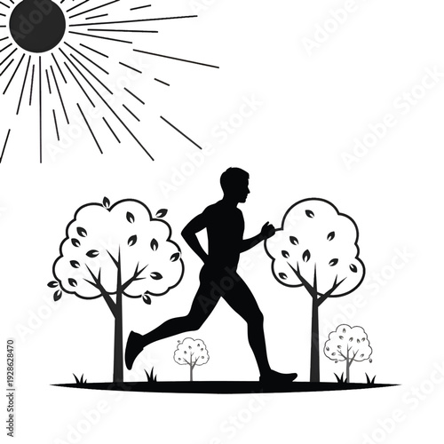 Shepherd Guiding Sheep in Green Meadow Vector