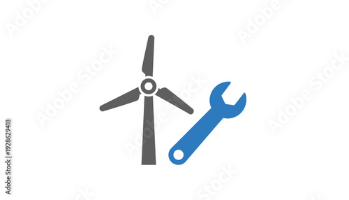 Wind turbine with adjustable wrench for maintenance