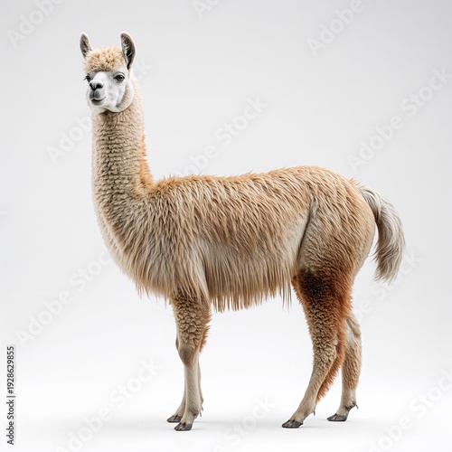 close up of a white alpaca