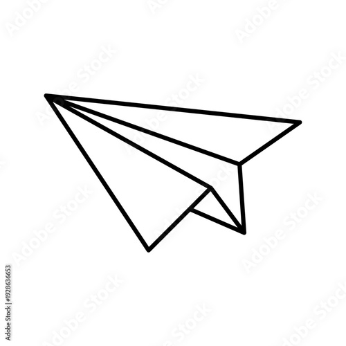 Paper airplane icon set