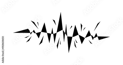 Abstract geometric sound waveforms in modern minimalist design