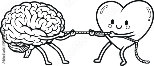 Tug of war between brain and heart