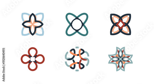 Abstract Line Orname elegant tone illustration