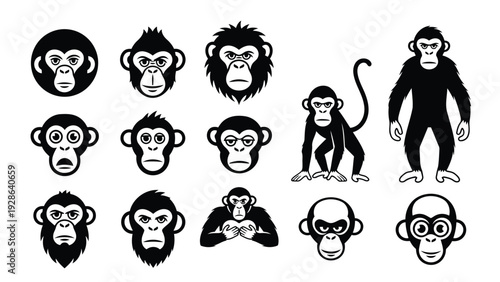 Historical and mythical figures depicted in stylized black and white silhouettes