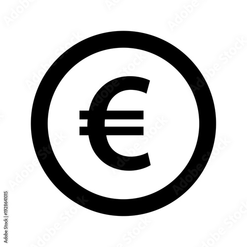Euro currency coin icon