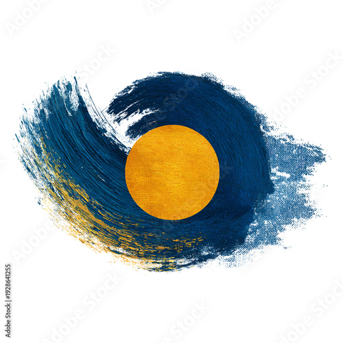 Elegant abstract design element featuring a fluid black brushstroke sweeping across a metallic gold circle, perfect for luxury branding, wedding invitations, and sophisticated social media backgrounds