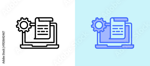 Coding Process whitegreen icon