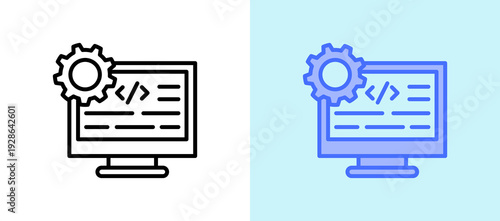 Website Coding whitegreen icon