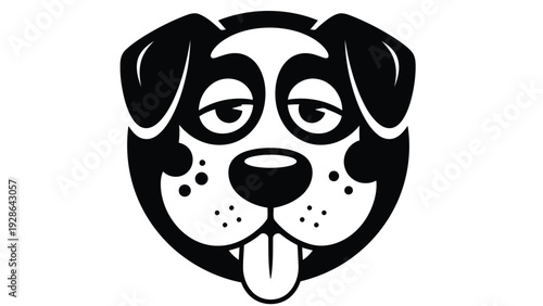 A cute and expressive cartoon dog with a playful and affectionate appearance