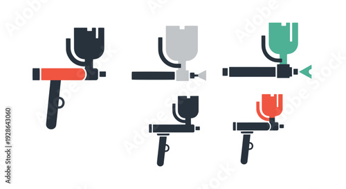 Airbrush Line art soft colorful abstract illustration